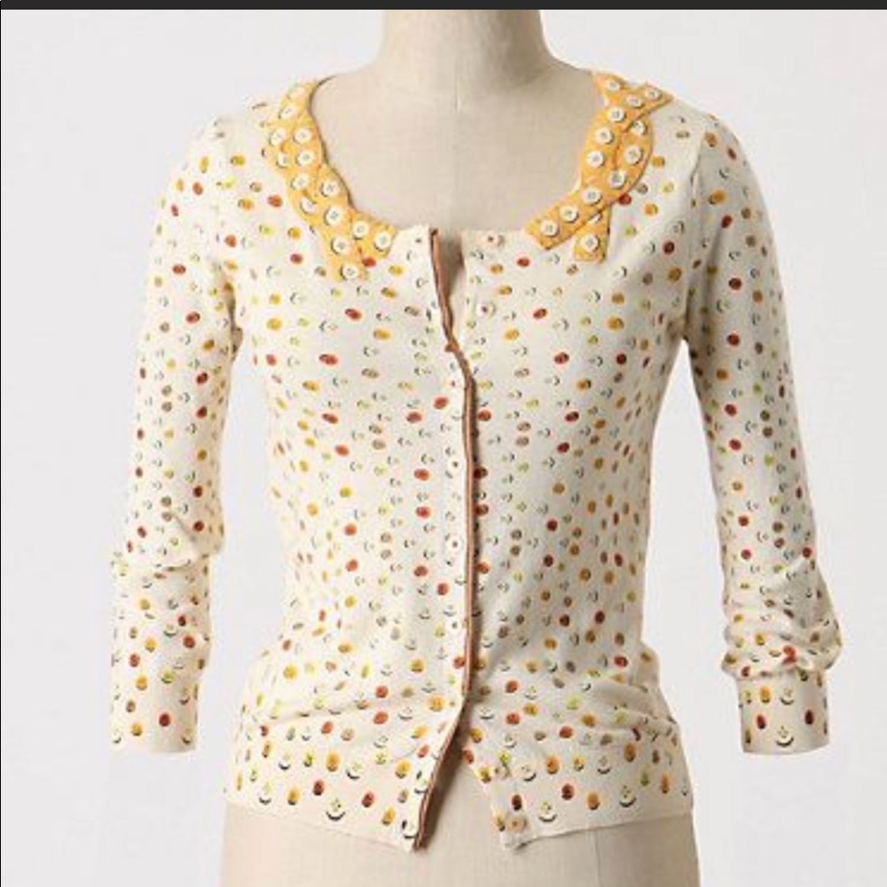 Anthropologie Girls Savoy cardigan button sweater